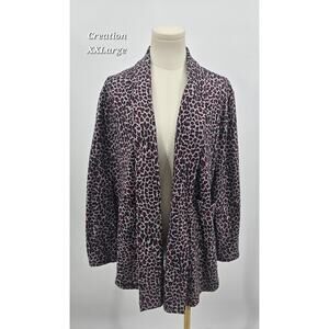 Creation Animal Print Knit Blazer – Size XXL